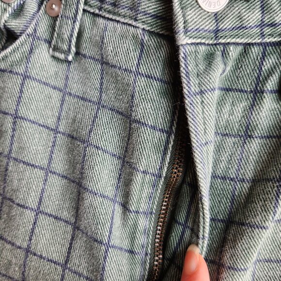 NWoT Madewell The Perfect Vintage Straight Jean Windowpane Plaideans Green - Picture 9 of 14